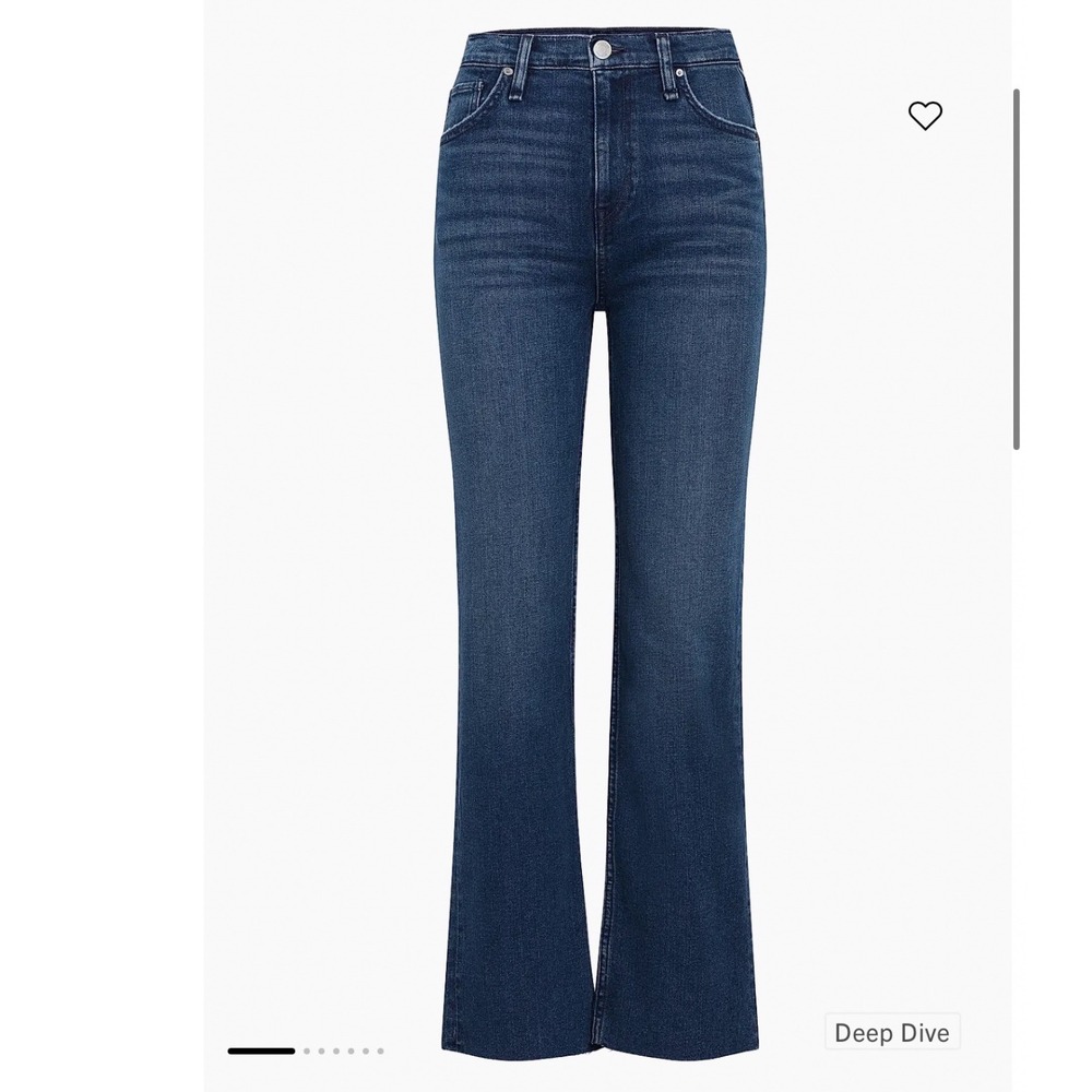 Hudson Remi High Rise Straight Ankle Jeans Deep Dive Blue Raw Hem‎ Sz 27/4